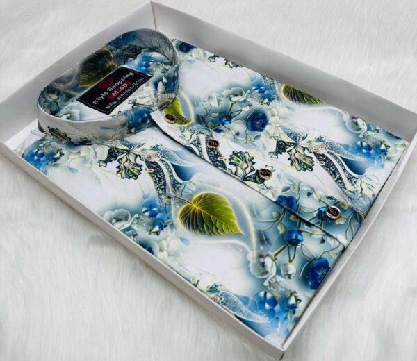 🧥 Premium Digital Print Panjabi – Style Shopping Edition 🌿 - Image 2